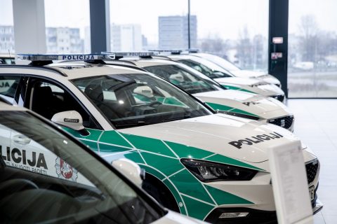 2021-03-18, Pristatyti nauji tarnybiniai policijos automobiliai. 2021 m. Kovo 18 d.